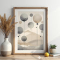 Neutral Abstract Landscape Wall Art - Minimal Japandi Zen Print in Beige & Grey, Modern Scandinavian Home Decor