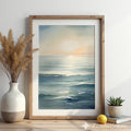 Serene Sunrise Abstract Seascape - Minimal Zen Japanese Printable Wall Art